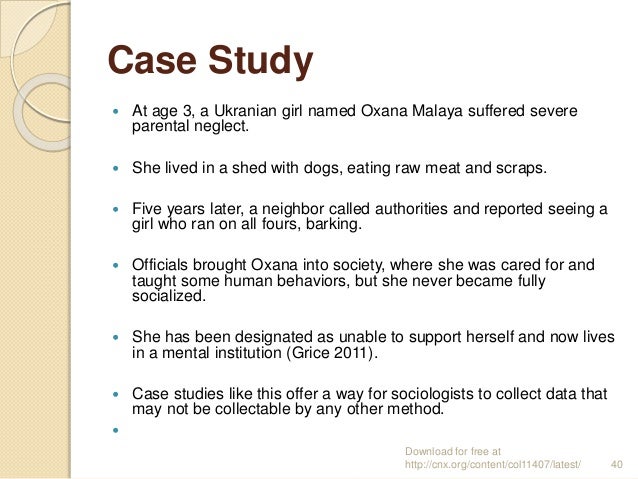 sociology case study activity